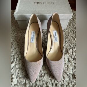 Jimmy Choo Romy 85, sz 41, Ballet Pink, good/fair condition
